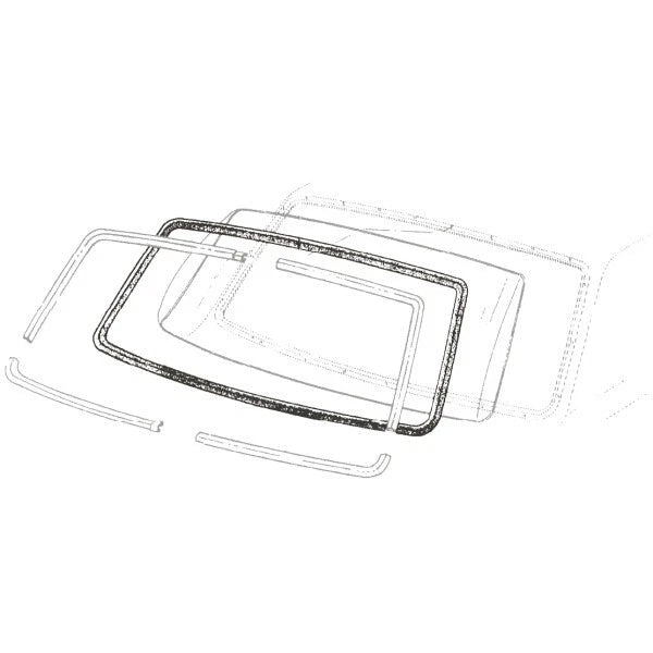 1966-1967 Ford Fairlane & Mercury Comet 2 door hardtop rear window seal, gasket
