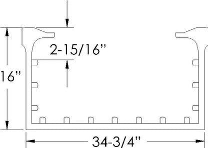 1987-1995 Jeep Wrangler YJ new rubber lower tailgate weatherstrip seal, 66-7/8"