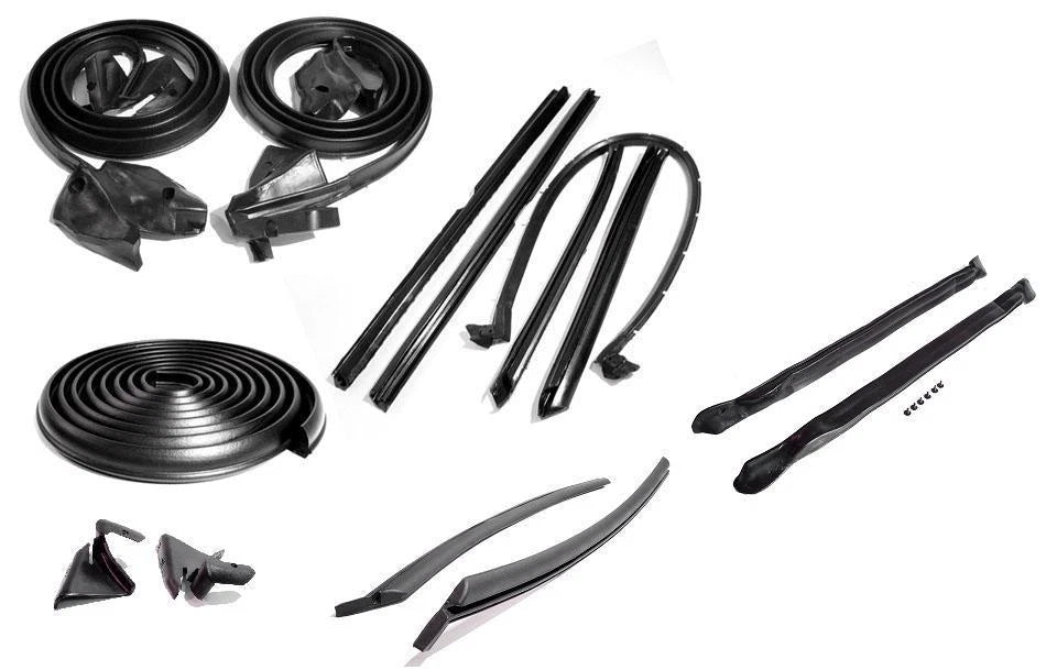 1971-1973 Pontiac Catalina & Grandville convertible 14pc weatherstrip seal set
