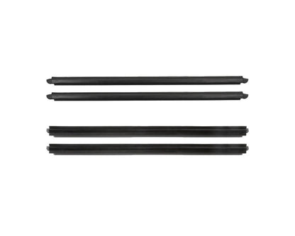 1997-2001 Jeep Cherokee front door window sweep seals, belt line molding, 4 pcs
