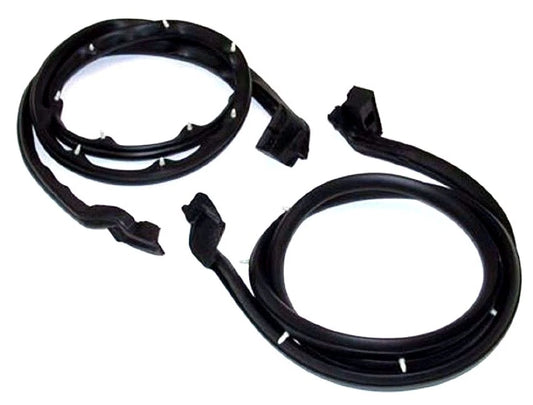 1966-1977 Ford Bronco new rubber lower door weatherstrip seals with pins, pair