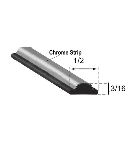 1977-1979 Ford F100 150 250 350 1978-79 Ford Bronco windshield chrome lock strip