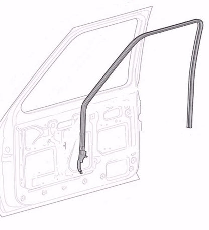 1983-1992 Ford Ranger & Bronco II door window channels (no vent windows), pair